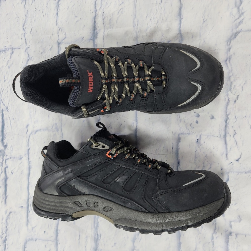WORX Red Wing Steel Toe MENS 8.5 WW ASTM F 2413-11 Black 5015 Boots Shoes